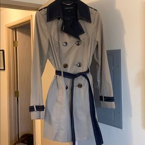 Navy and Tan Trench Coat
